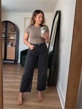 Vintage Y2K Mecca Jeans High Rise Cropped Black Denim